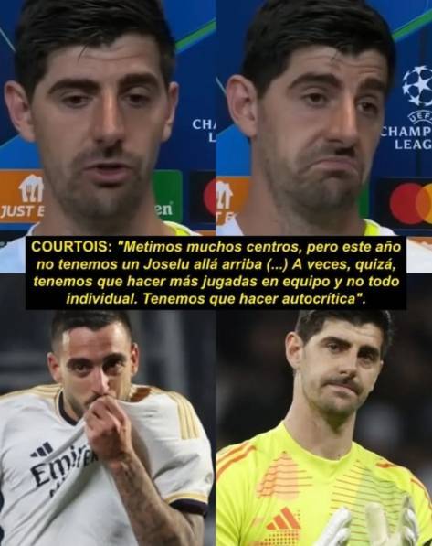 库尔图瓦：传中很多但今年没有何塞卢 需要更多配合而非单打独斗